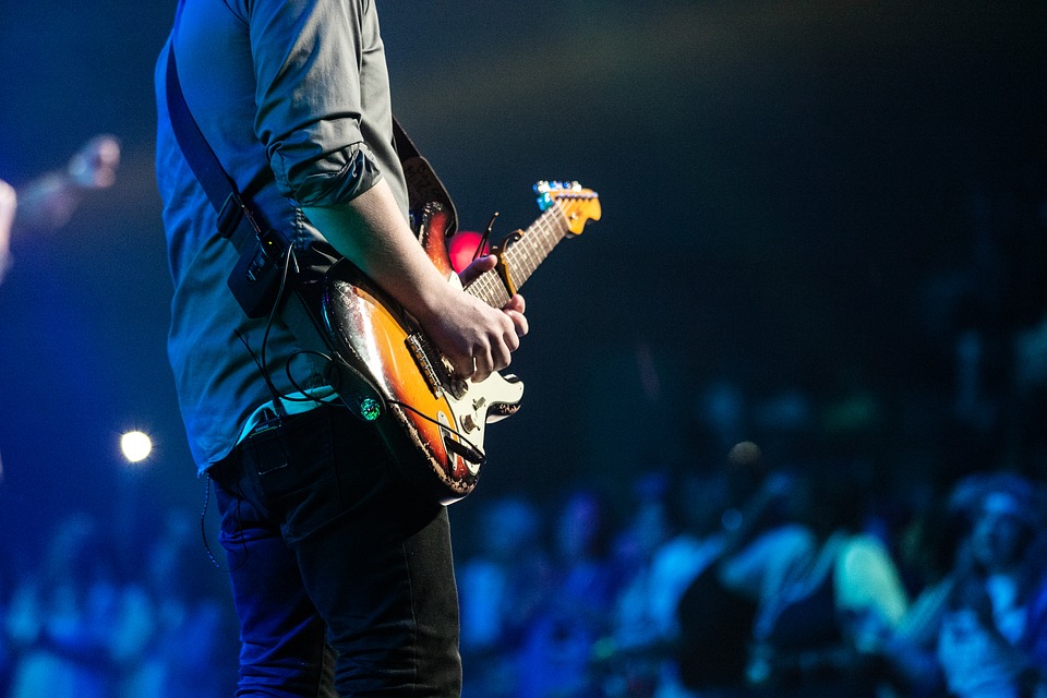 guitarist in concert